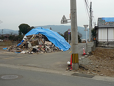 震災後の熊本県益城町の様子