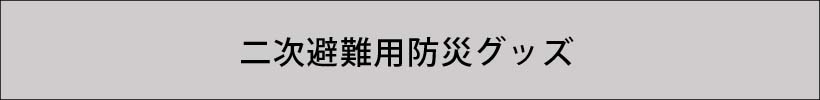 二次避難用防災グッズ